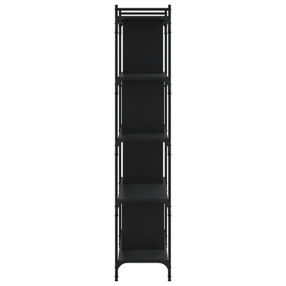 vidaXL Bookcase 5-Tier Black 76x32x158 cm Engineered Wood