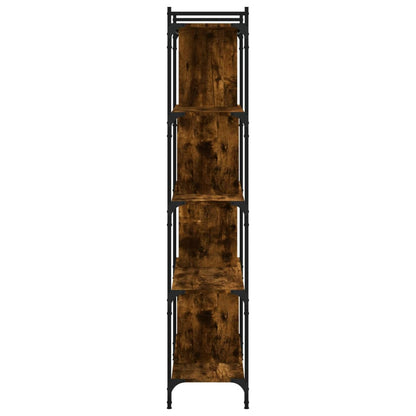 vidaXL Bookcase 5-Tier Smoked Oak 76x32x158 cm Engineered Wood