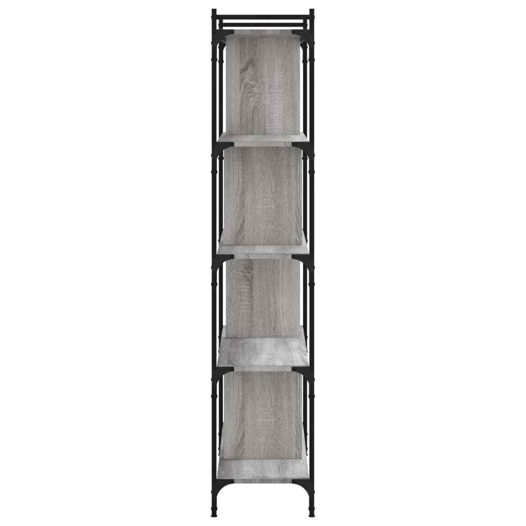 vidaXL Bookcase 5-Tier Grey Sonoma 76x32x158 cm Engineered Wood
