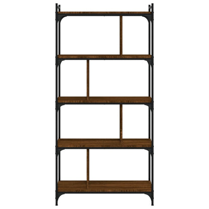 vidaXL Bookcase 5-Tier Brown Oak 76x32x158 cm Engineered Wood