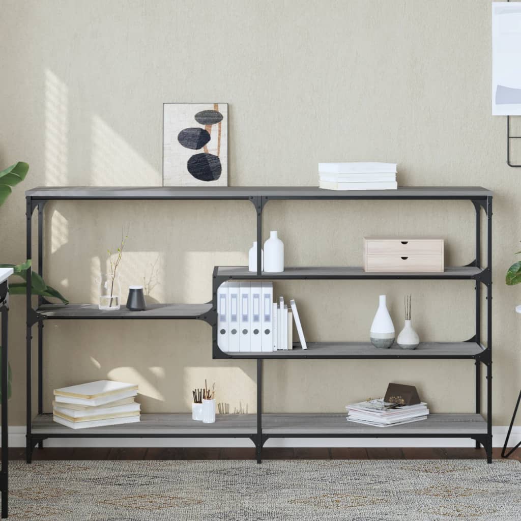 vidaXL Console Table Grey Sonoma 160x32x95 cm Engineered Wood