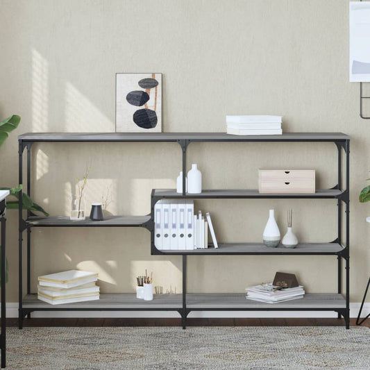 vidaXL Console Table Grey Sonoma 160x32x95 cm Engineered Wood