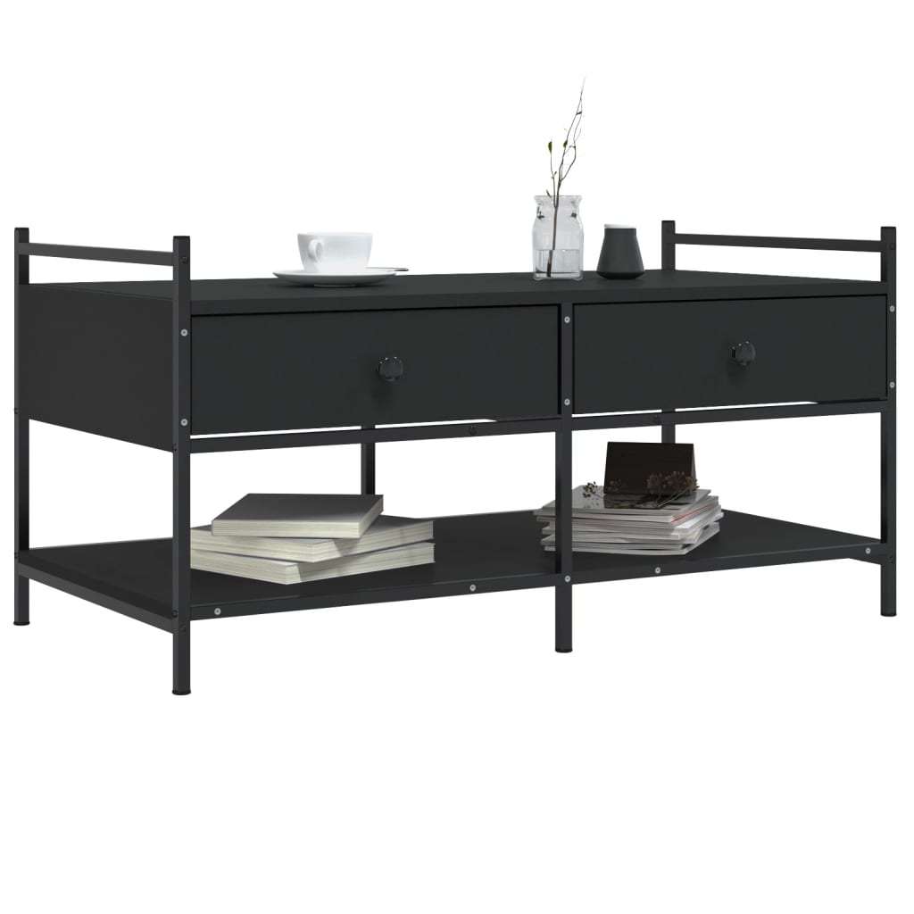 vidaXL Coffee Table Black 99x50x50 cm Engineered Wood
