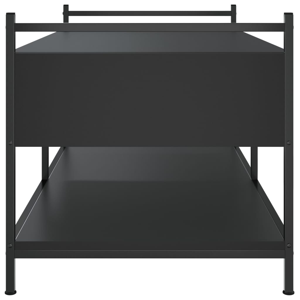 vidaXL Coffee Table Black 99x50x50 cm Engineered Wood