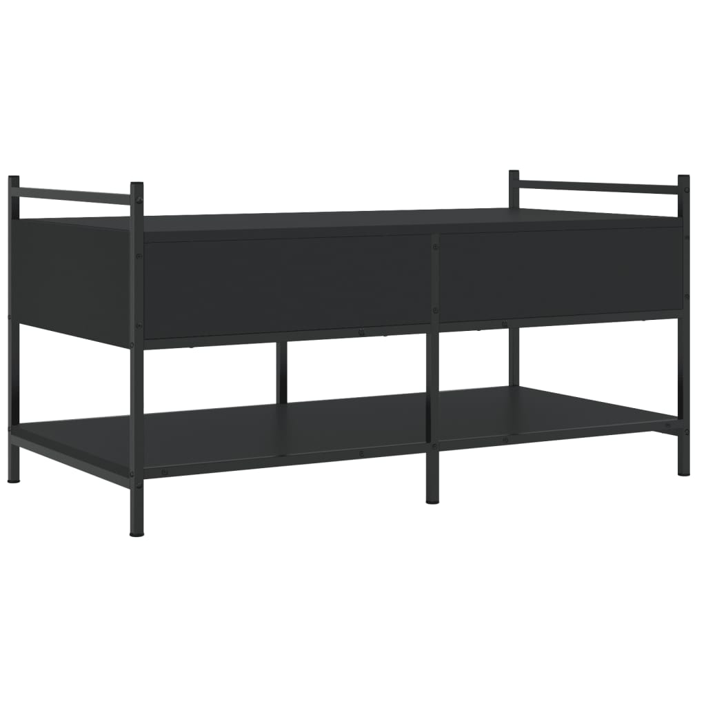 vidaXL Coffee Table Black 99x50x50 cm Engineered Wood