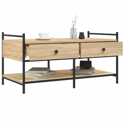 vidaXL Coffee Table Sonoma Oak 99x50x50 cm Engineered Wood