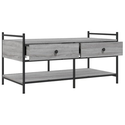 vidaXL Coffee Table Grey Sonoma 99x50x50 cm Engineered Wood