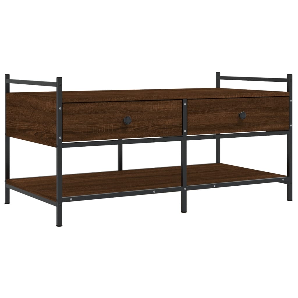 vidaXL Coffee Table Brown Oak 99x50x50 cm Engineered Wood