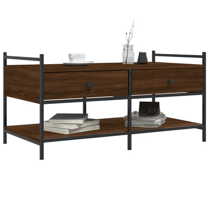 vidaXL Coffee Table Brown Oak 99x50x50 cm Engineered Wood