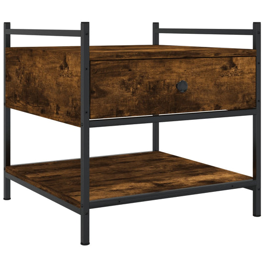 vidaXL Coffee Table Smoked Oak 50x50x50 cm Engineered Wood