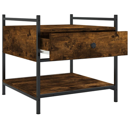 vidaXL Coffee Table Smoked Oak 50x50x50 cm Engineered Wood