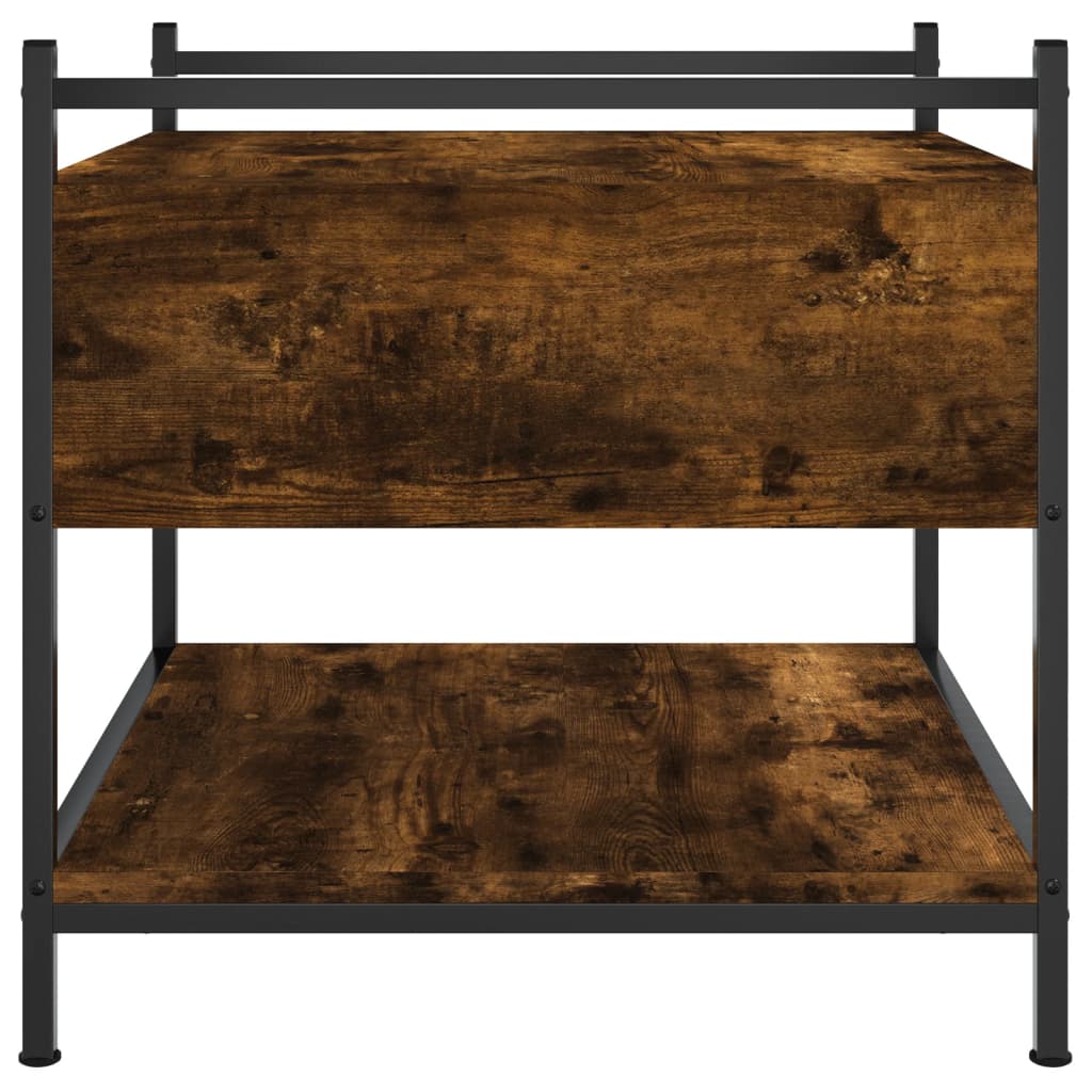 vidaXL Coffee Table Smoked Oak 50x50x50 cm Engineered Wood