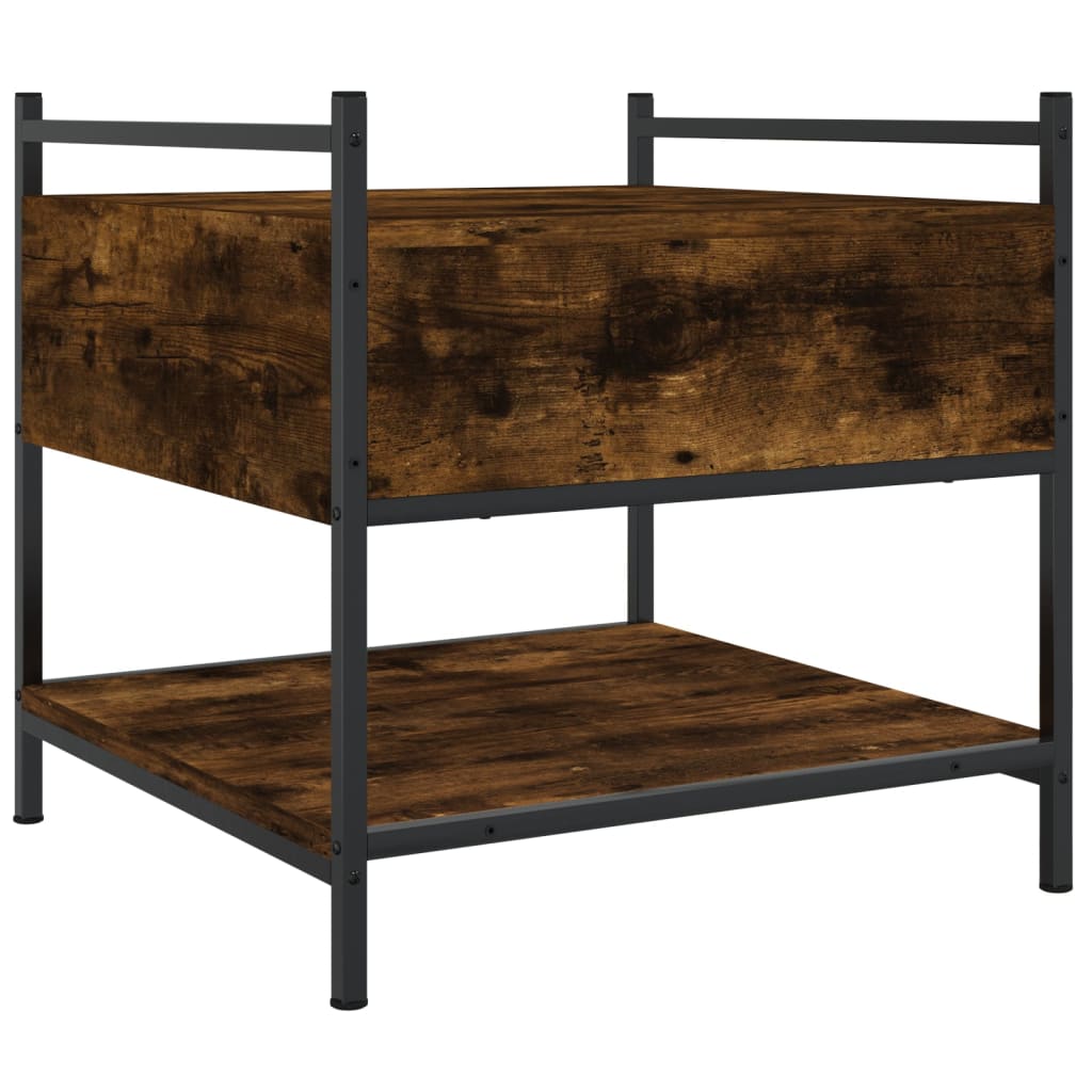 vidaXL Coffee Table Smoked Oak 50x50x50 cm Engineered Wood