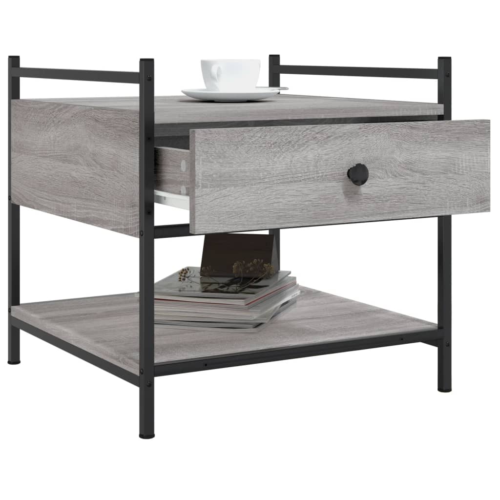 vidaXL Coffee Table Grey Sonoma 50x50x50 cm Engineered Wood
