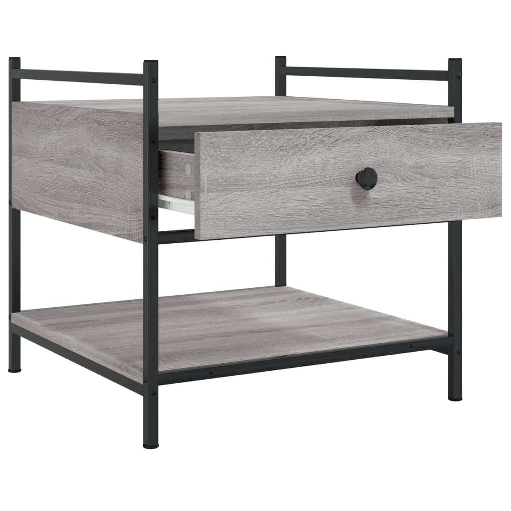 vidaXL Coffee Table Grey Sonoma 50x50x50 cm Engineered Wood