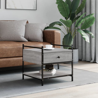 vidaXL Coffee Table Grey Sonoma 50x50x50 cm Engineered Wood