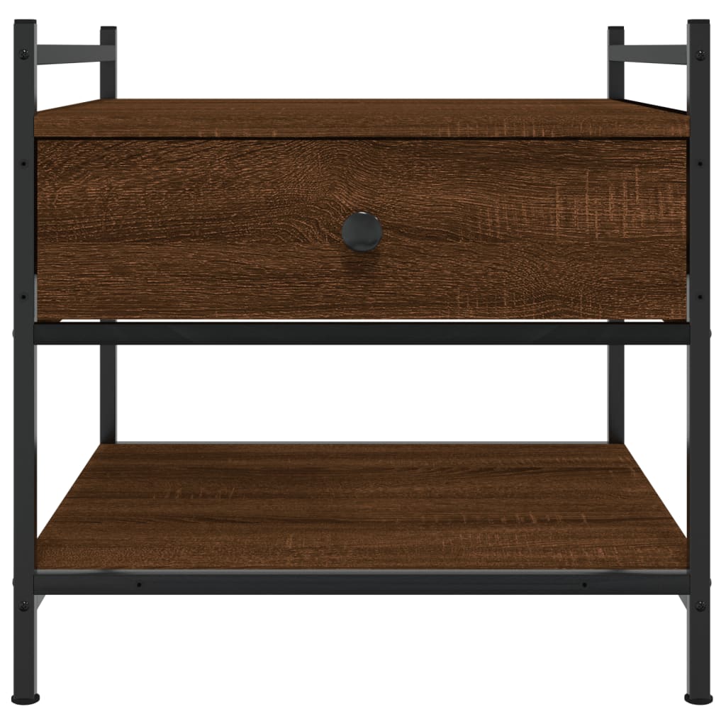 vidaXL Coffee Table Brown Oak 50x50x50 cm Engineered Wood