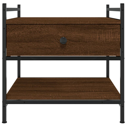 vidaXL Coffee Table Brown Oak 50x50x50 cm Engineered Wood