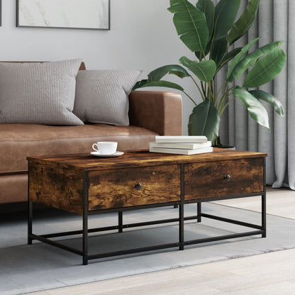 vidaXL Coffee Table Smoked Oak 100x51x40 cm Engineered Wood