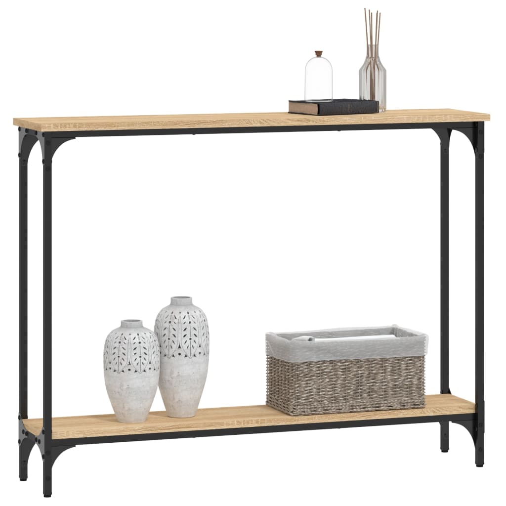 vidaXL Console Table Sonoma Oak 100x22.5x75 cm Engineered Wood