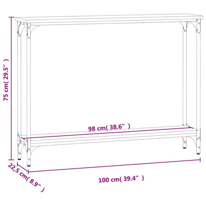 vidaXL Console Table Sonoma Oak 100x22,5x75 cm Engineered Wood