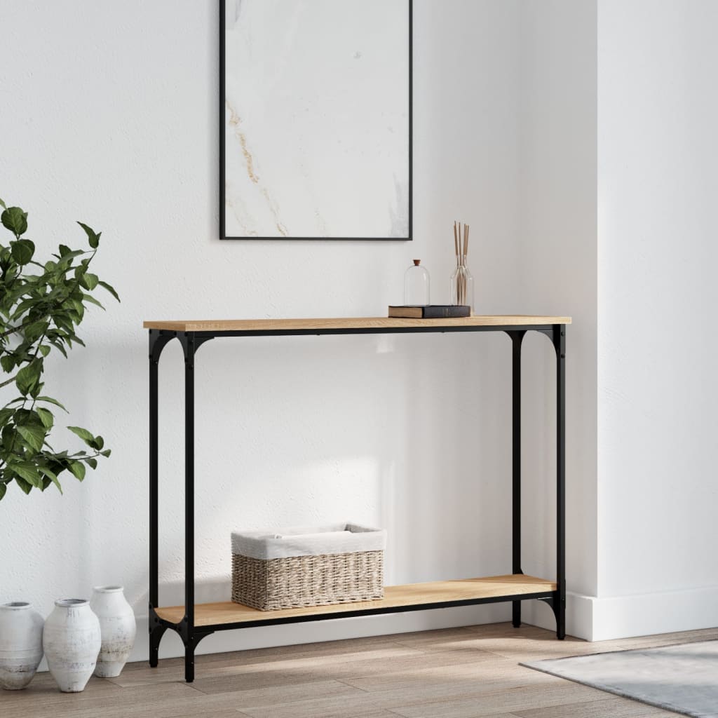 vidaXL Console Table Sonoma Oak 100x22,5x75 cm Engineered Wood