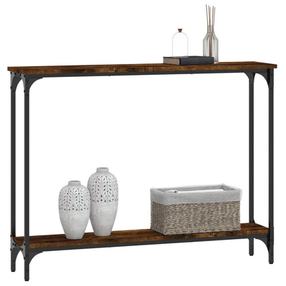 vidaXL Console Table Smoked Oak 100x22,5x75 cm Engineered Wood