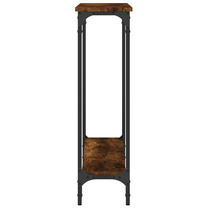 vidaXL Console Table Smoked Oak 100x22,5x75 cm Engineered Wood