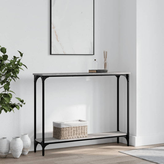 vidaXL Console Table Grey Sonoma 100x22,5x75 cm Engineered Wood