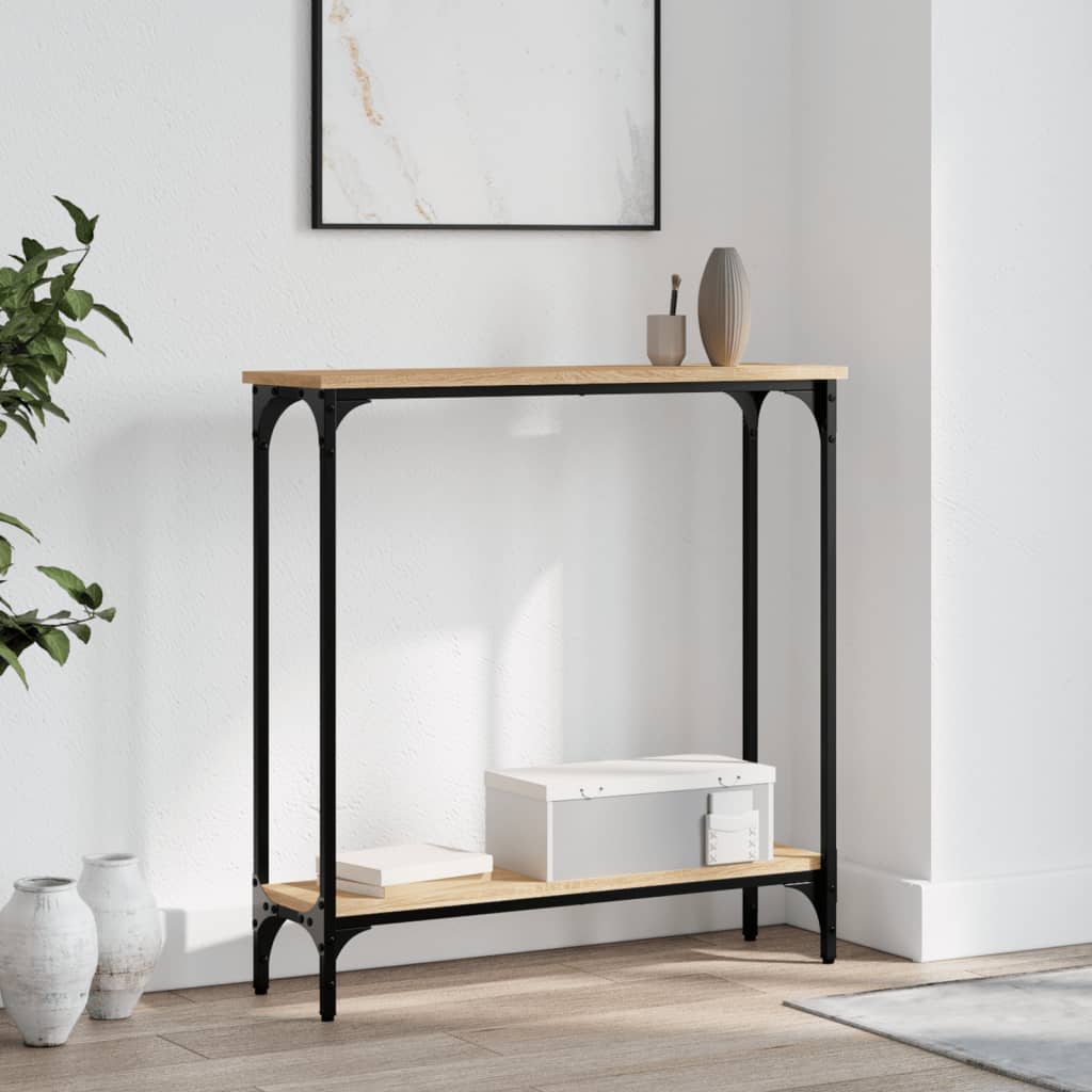 vidaXL Console Table Sonoma Oak 75x22,5x75 cm Engineered Wood