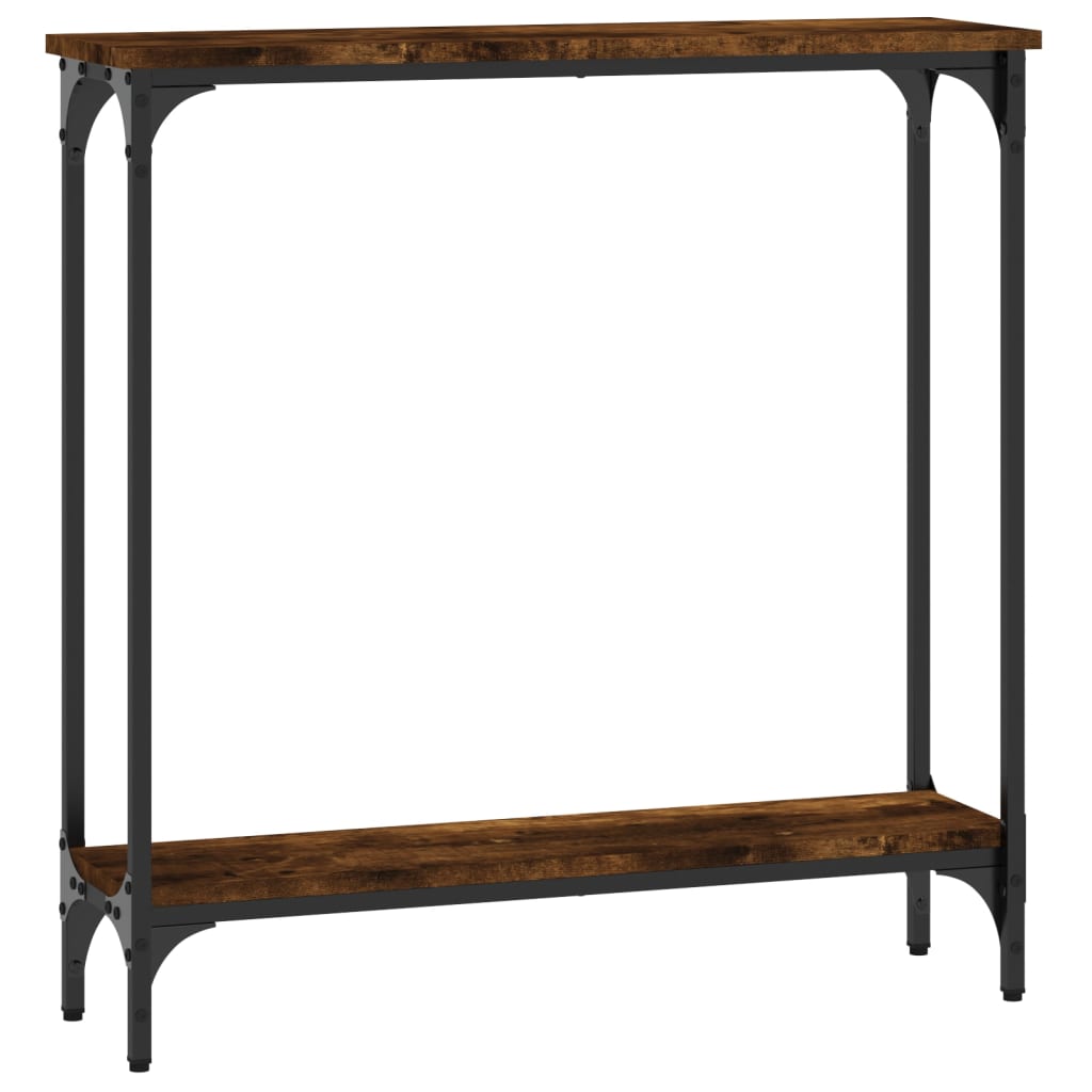 vidaXL Console Table Smoked Oak 75x22,5x75 cm Engineered Wood