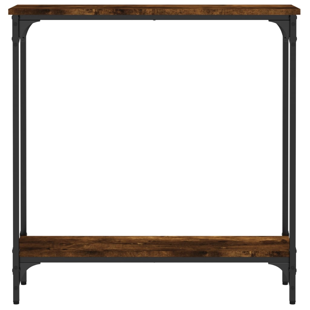 vidaXL Console Table Smoked Oak 75x22,5x75 cm Engineered Wood