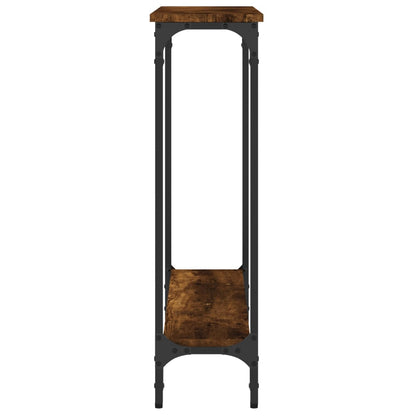 vidaXL Console Table Smoked Oak 75x22,5x75 cm Engineered Wood