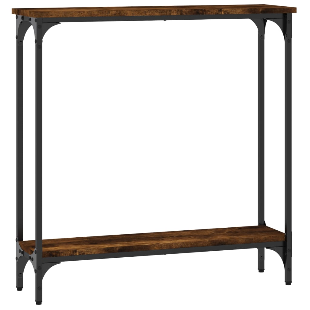 vidaXL Console Table Smoked Oak 75x22,5x75 cm Engineered Wood