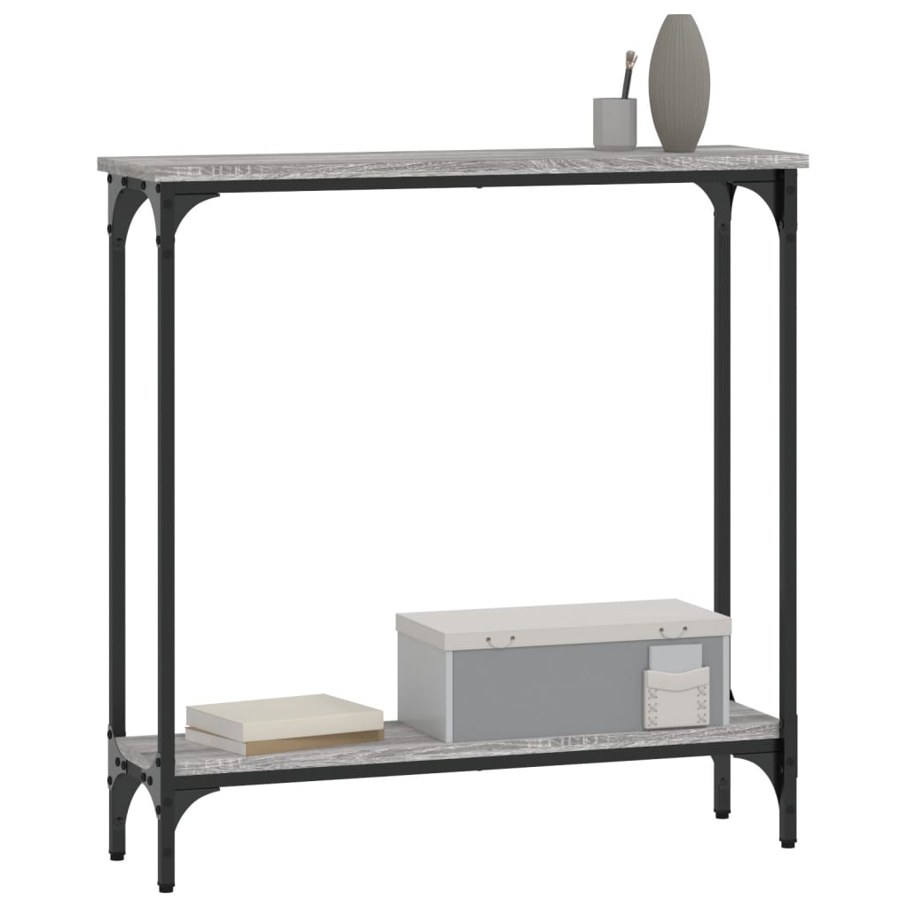 vidaXL Console Table Grey Sonoma 75x22.5x75 cm Engineered Wood