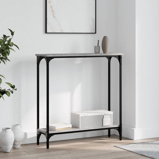 vidaXL Console Table Grey Sonoma 75x22,5x75 cm Engineered Wood