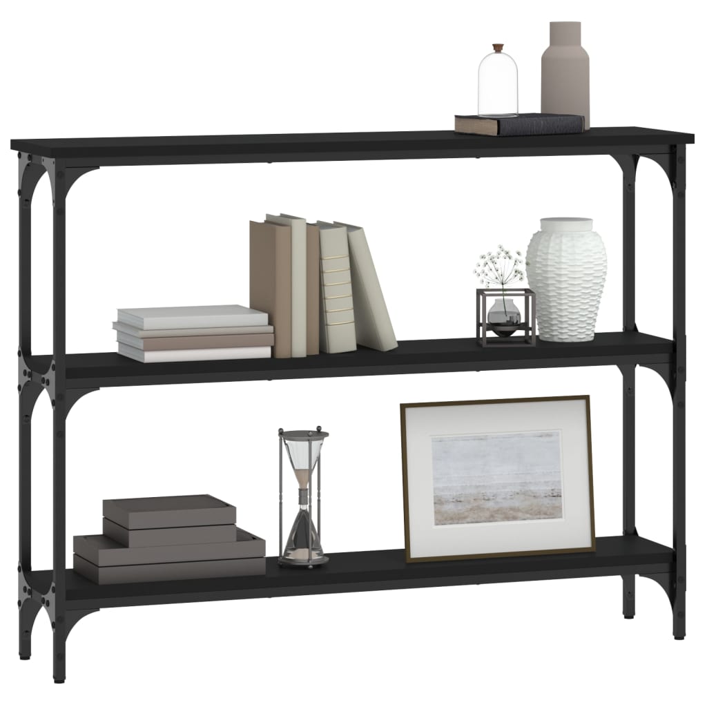 vidaXL Console Table Black 100x22,5x75 cm Engineered Wood