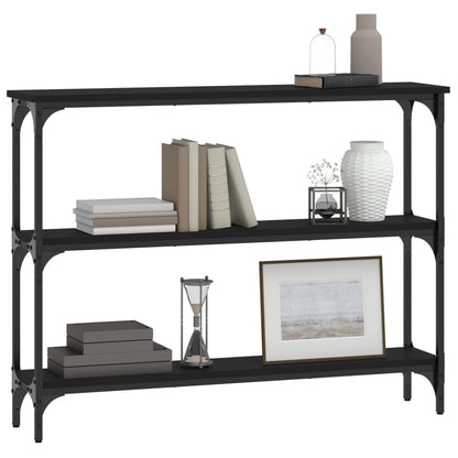vidaXL Console Table Black 100x22,5x75 cm Engineered Wood