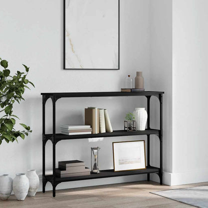 vidaXL Console Table Black 100x22,5x75 cm Engineered Wood