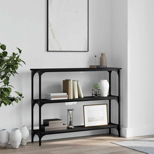 vidaXL Console Table Black 100x22,5x75 cm Engineered Wood