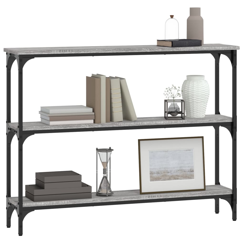 vidaXL Console Table Grey Sonoma 100x22,5x75 cm Engineered Wood