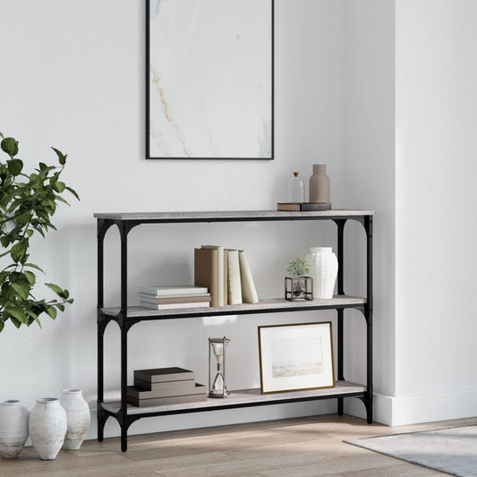 vidaXL Console Table Grey Sonoma 100x22,5x75 cm Engineered Wood