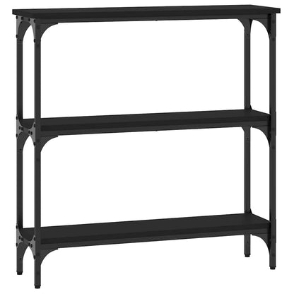 vidaXL Console Table Black 75x22,5x75 cm Engineered Wood