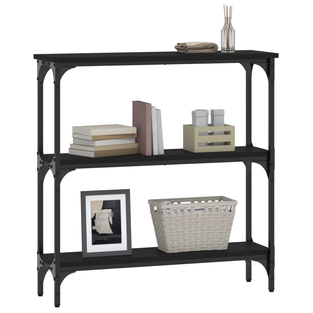 vidaXL Console Table Black 75x22.5x75 cm Engineered Wood