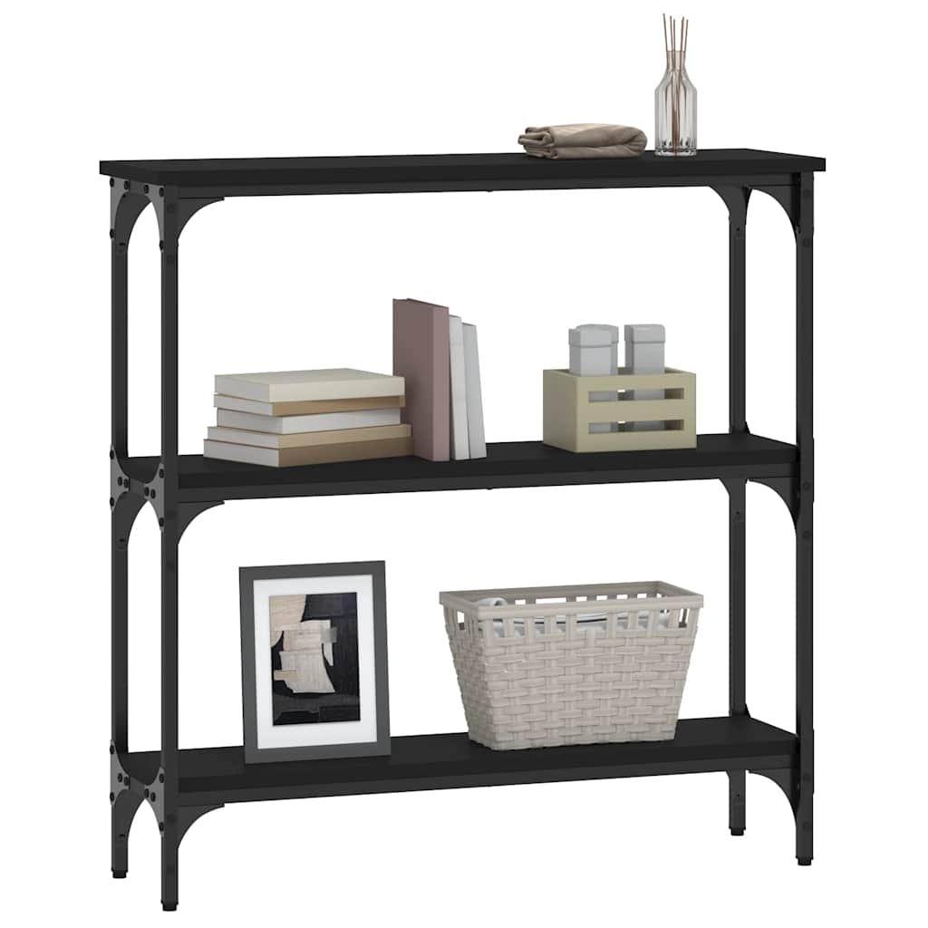 vidaXL Console Table Black 75x22,5x75 cm Engineered Wood