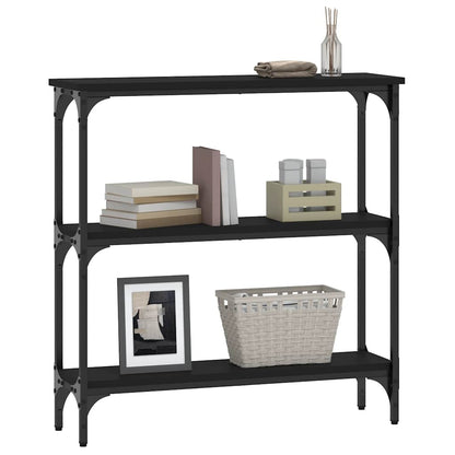vidaXL Console Table Black 75x22,5x75 cm Engineered Wood