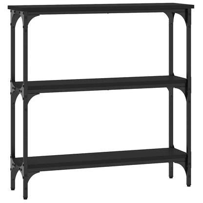 vidaXL Console Table Black 75x22,5x75 cm Engineered Wood