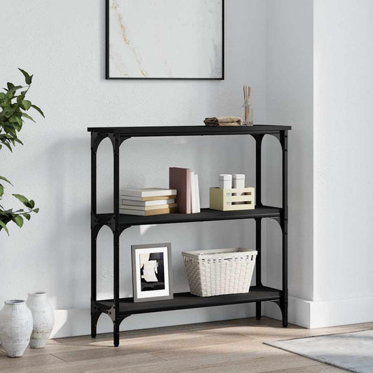 vidaXL Console Table Black 75x22,5x75 cm Engineered Wood