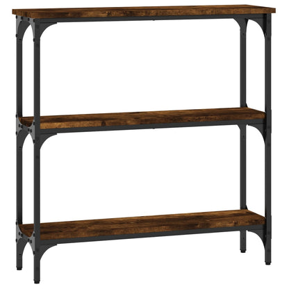 vidaXL Console Table Smoked Oak 75x22,5x75 cm Engineered Wood