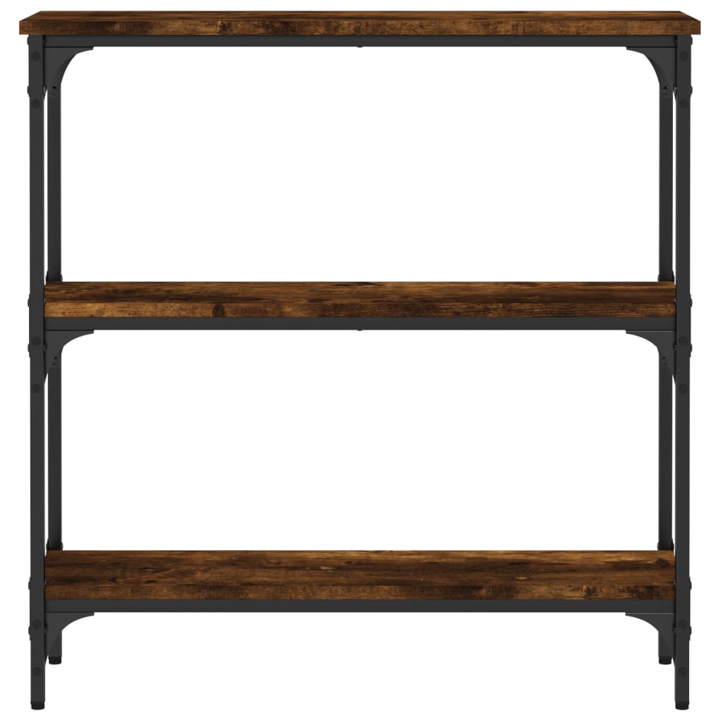 vidaXL Console Table Smoked Oak 75x22,5x75 cm Engineered Wood